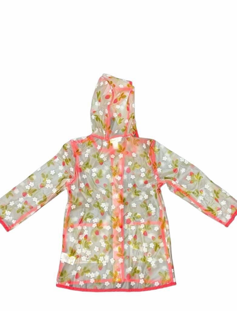 Flawed Cat & Jack Strawberry Rain Jacket Size 3T 5