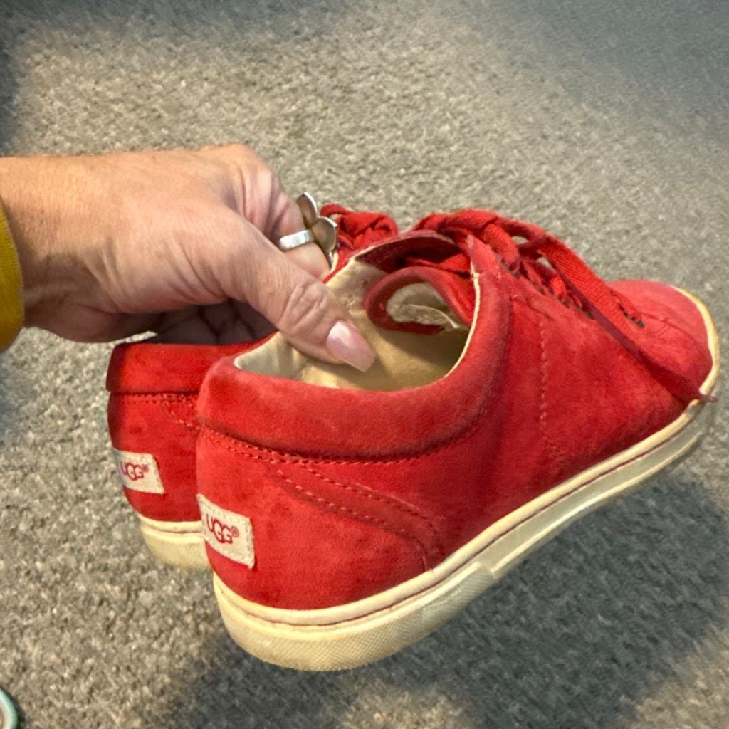 UGG Red Suede Sneakers Size 6 3