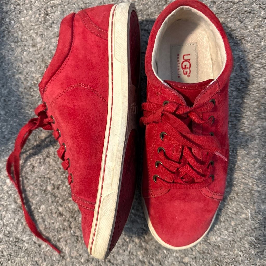 UGG Red Suede Sneakers Size 6 5