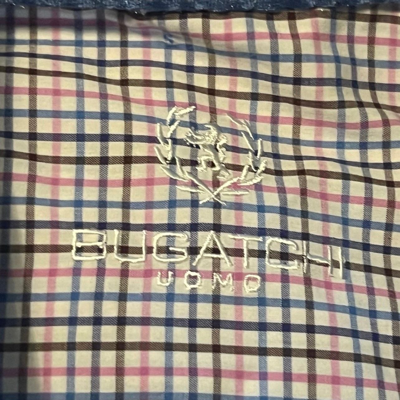 Bugatchi Uomo Plaid Button-Up Long Sleeve Shirt Classic Fit Large 5