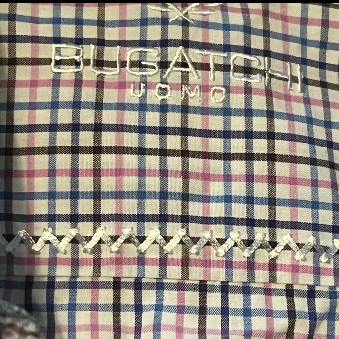 Bugatchi Uomo Plaid Button-Up Long Sleeve Shirt Classic Fit Large 7