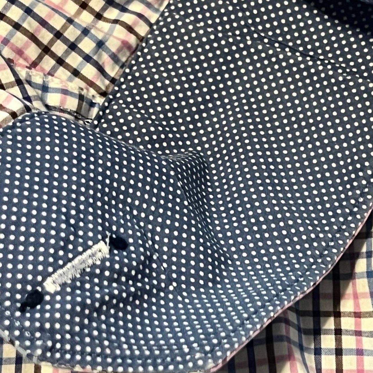 Bugatchi Uomo Plaid Button-Up Long Sleeve Shirt Classic Fit Large 8