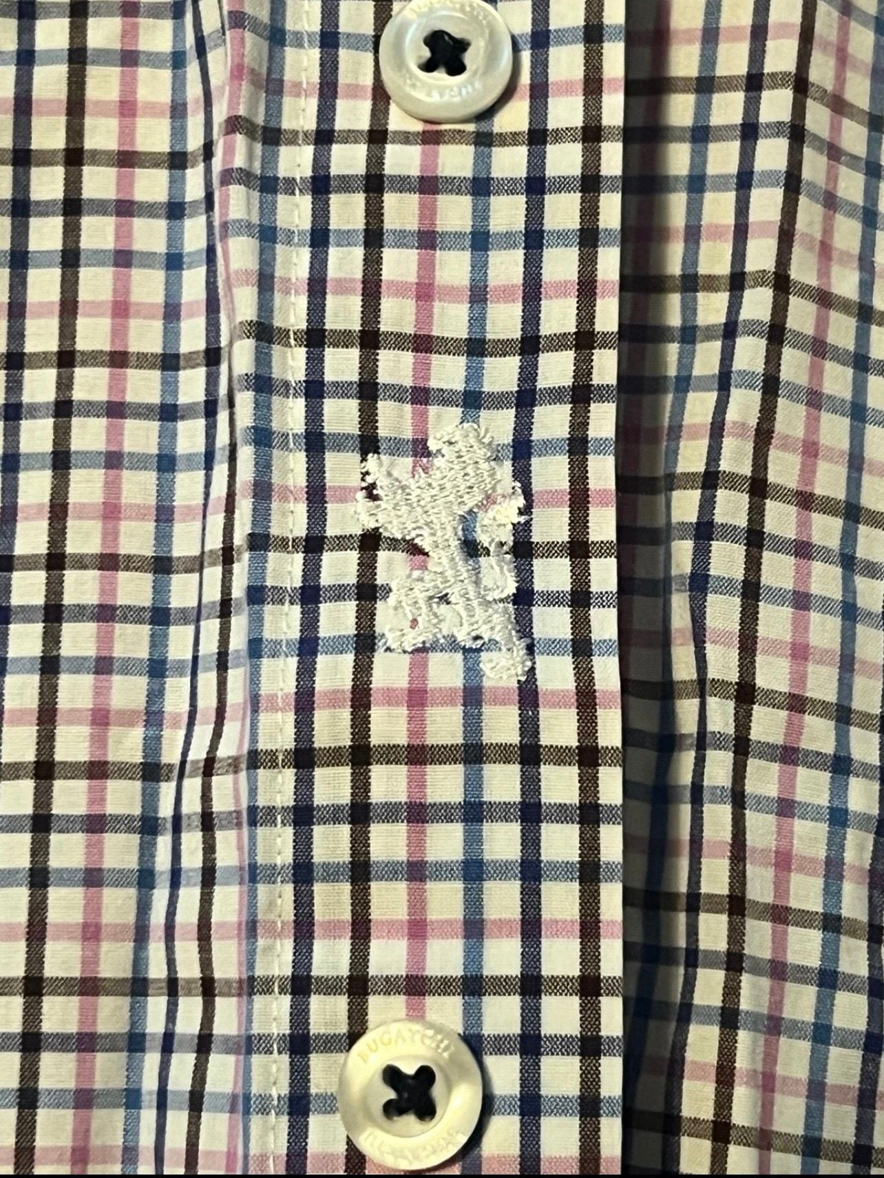 Bugatchi Uomo Plaid Button-Up Long Sleeve Shirt Classic Fit Large 9