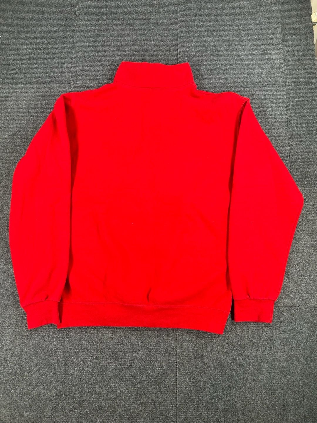 Jerzees Notre Dame Academy Quarter Zip Sweatshirt Red 9