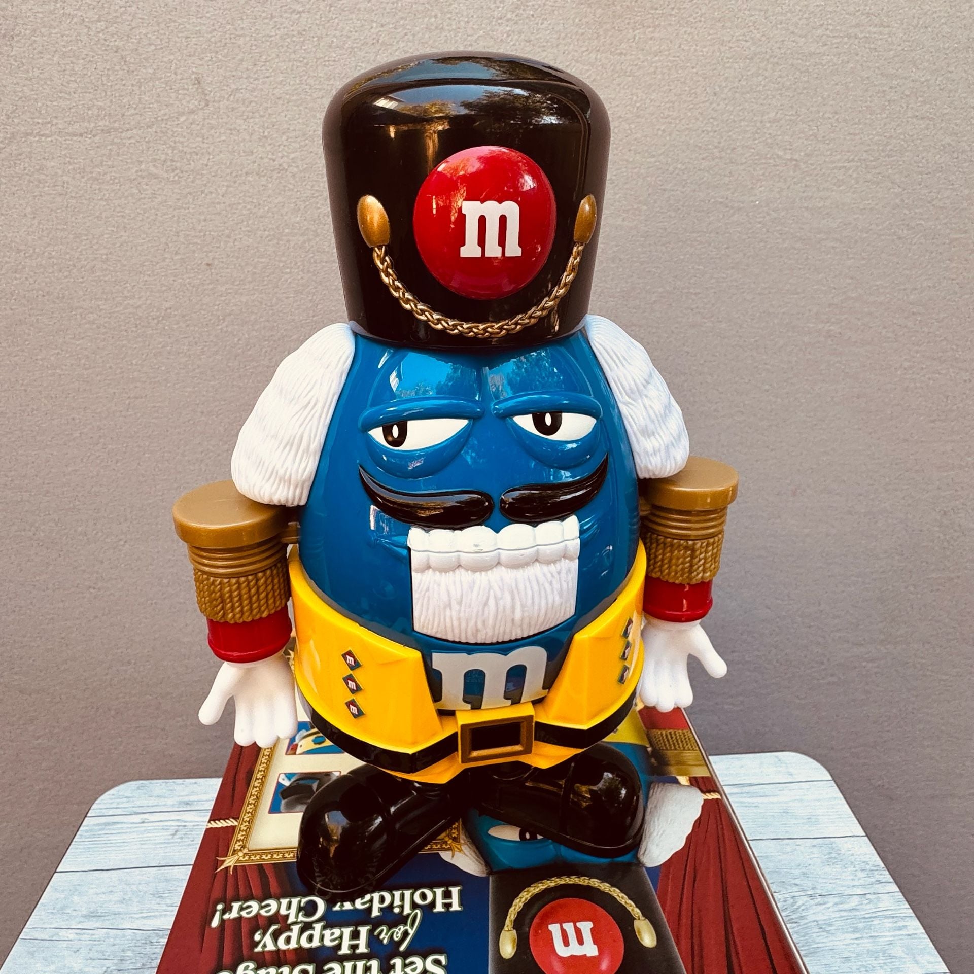 M&M's Holiday Collectible Nutcracker Blue Chocolate Candy Dispenser with Box 5