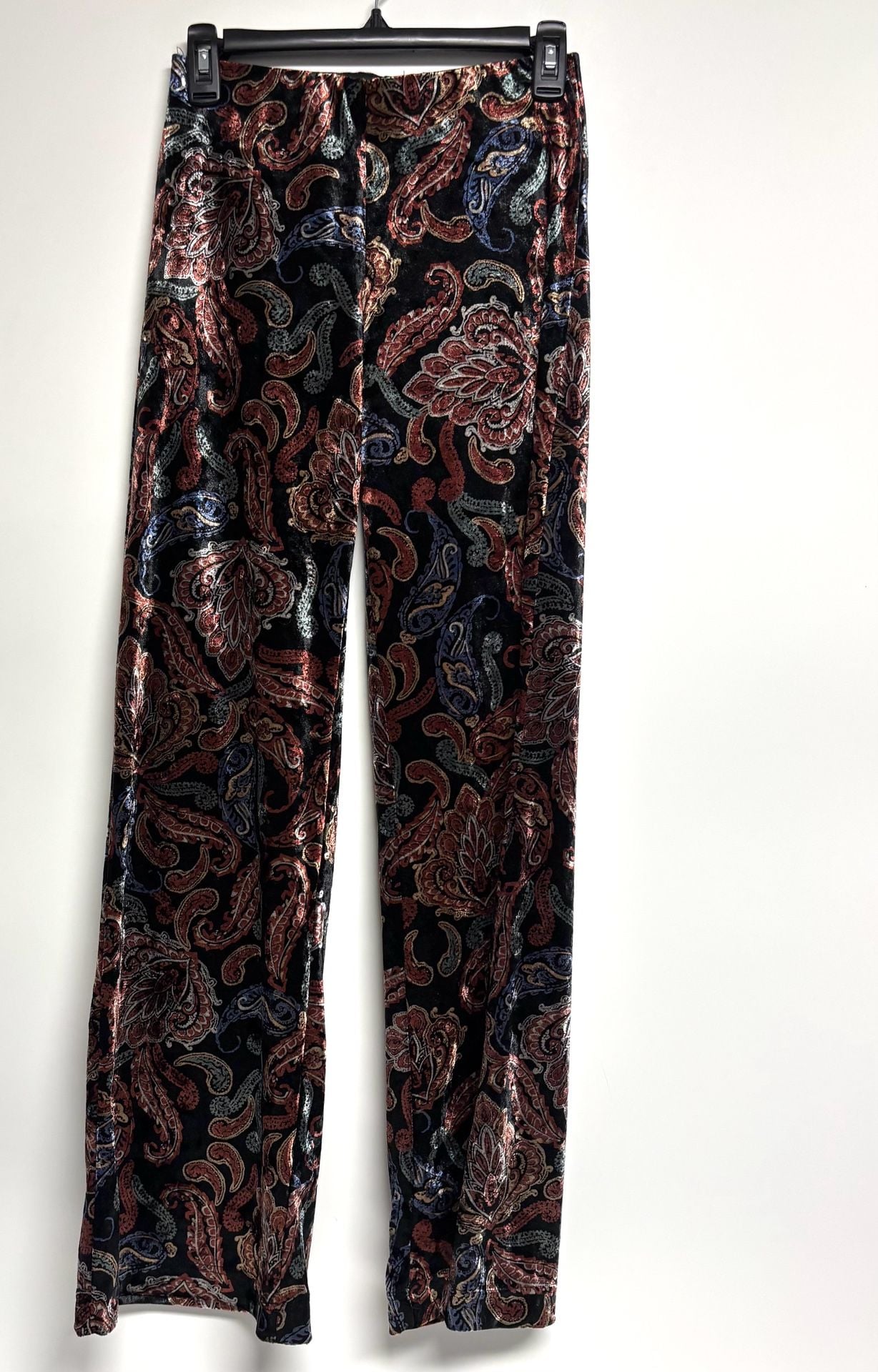 California Moonrise Velvet Pants Size XS Paisley Print 2