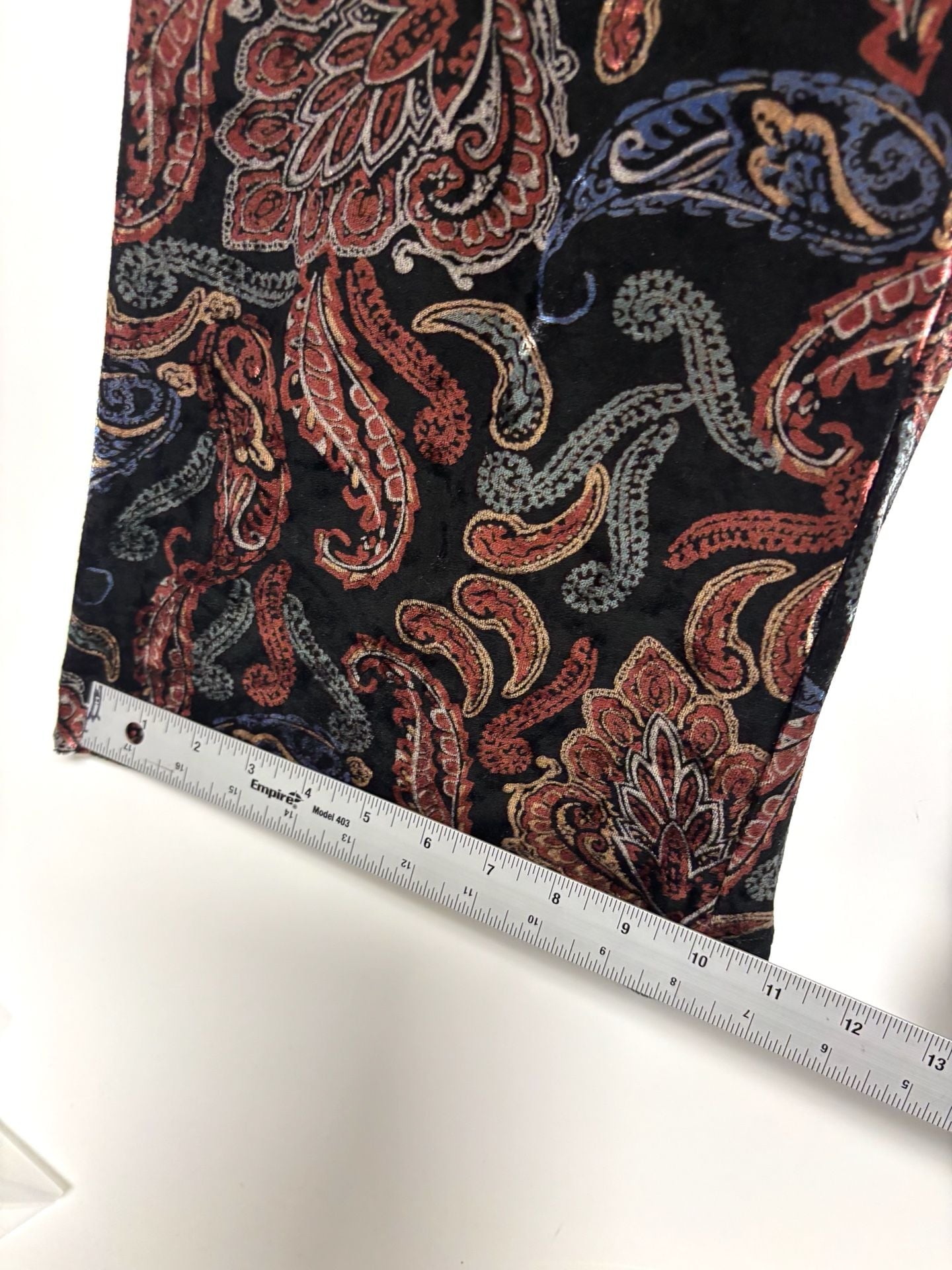 California Moonrise Velvet Pants Size XS Paisley Print 6