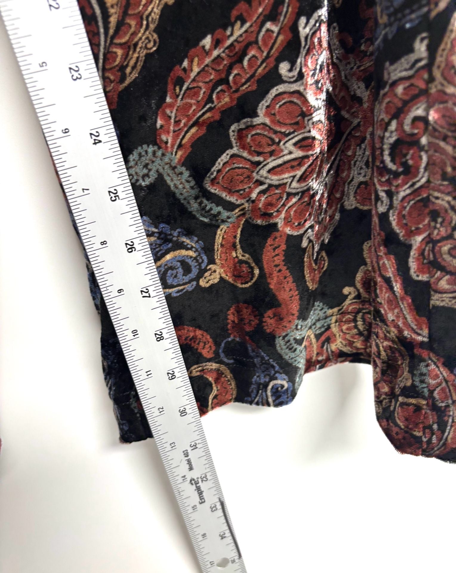 California Moonrise Velvet Pants Size XS Paisley Print 7