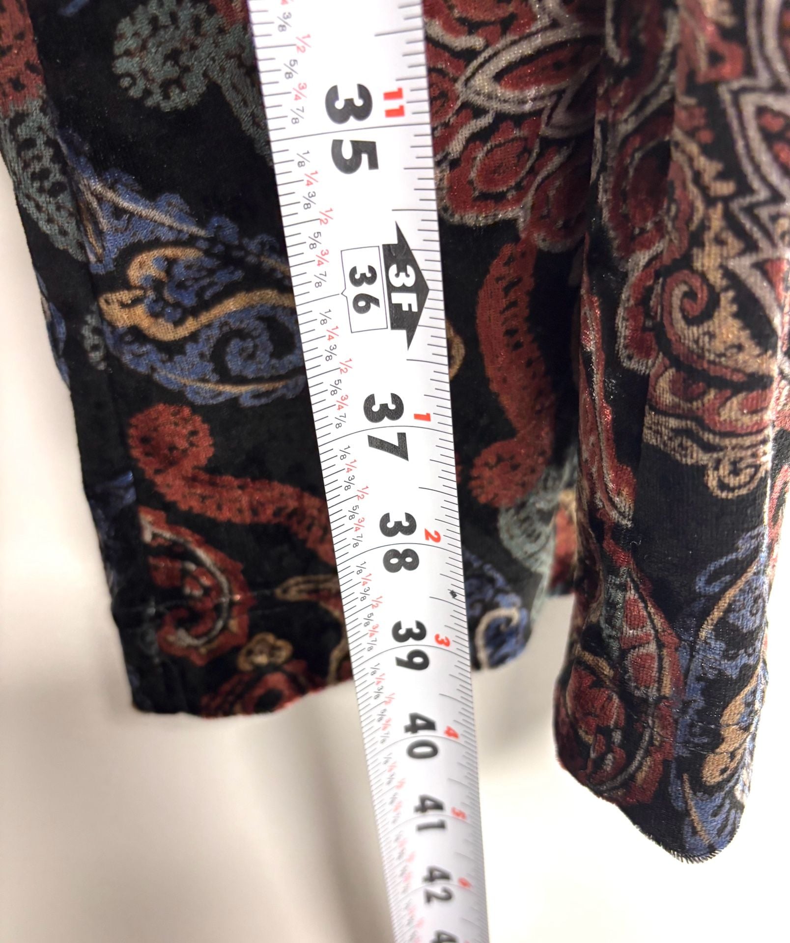California Moonrise Velvet Pants Size XS Paisley Print 8