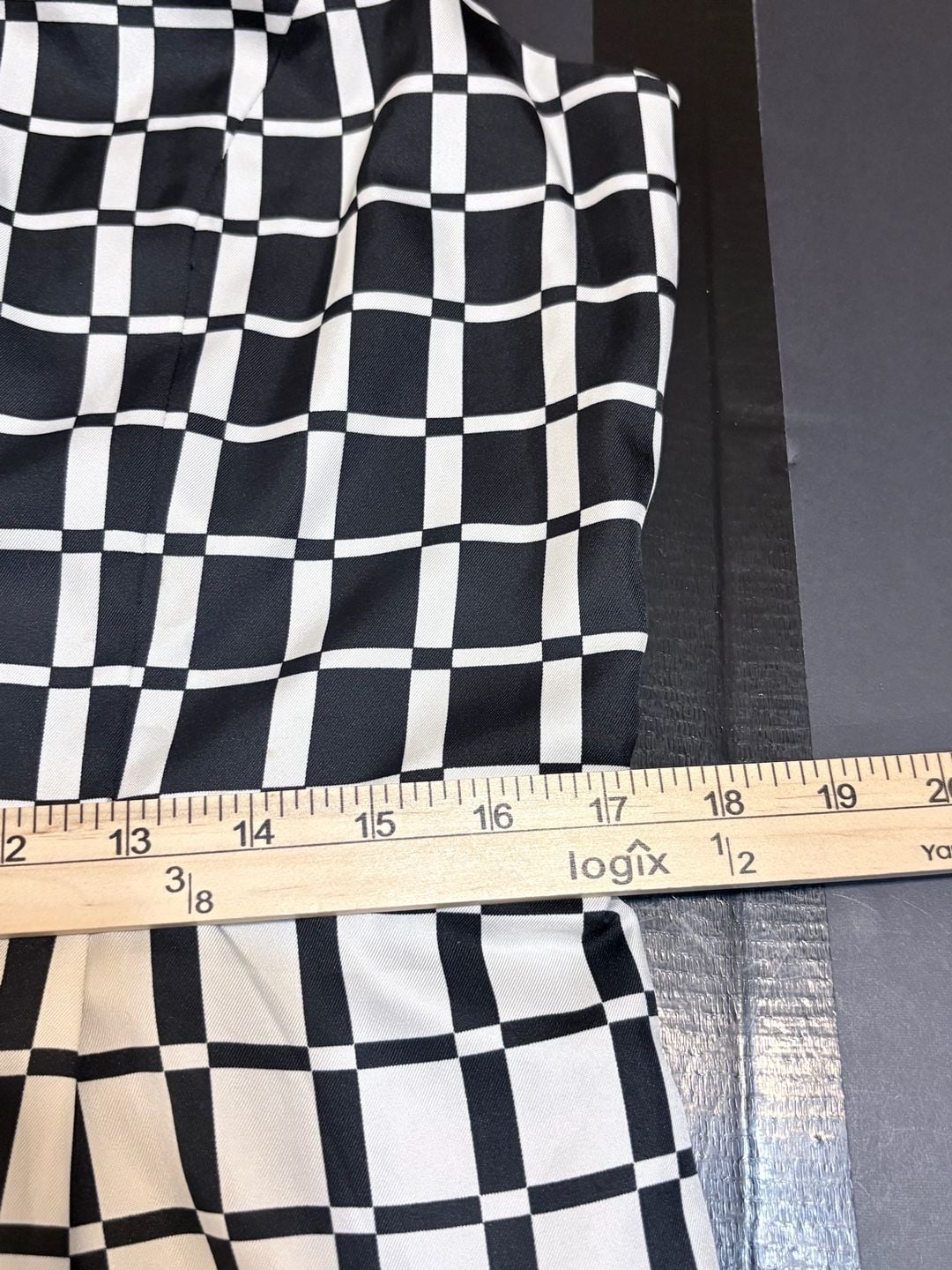 Banana Republic Black White Checkered Shift Dress Size 14 Sleeveless 7