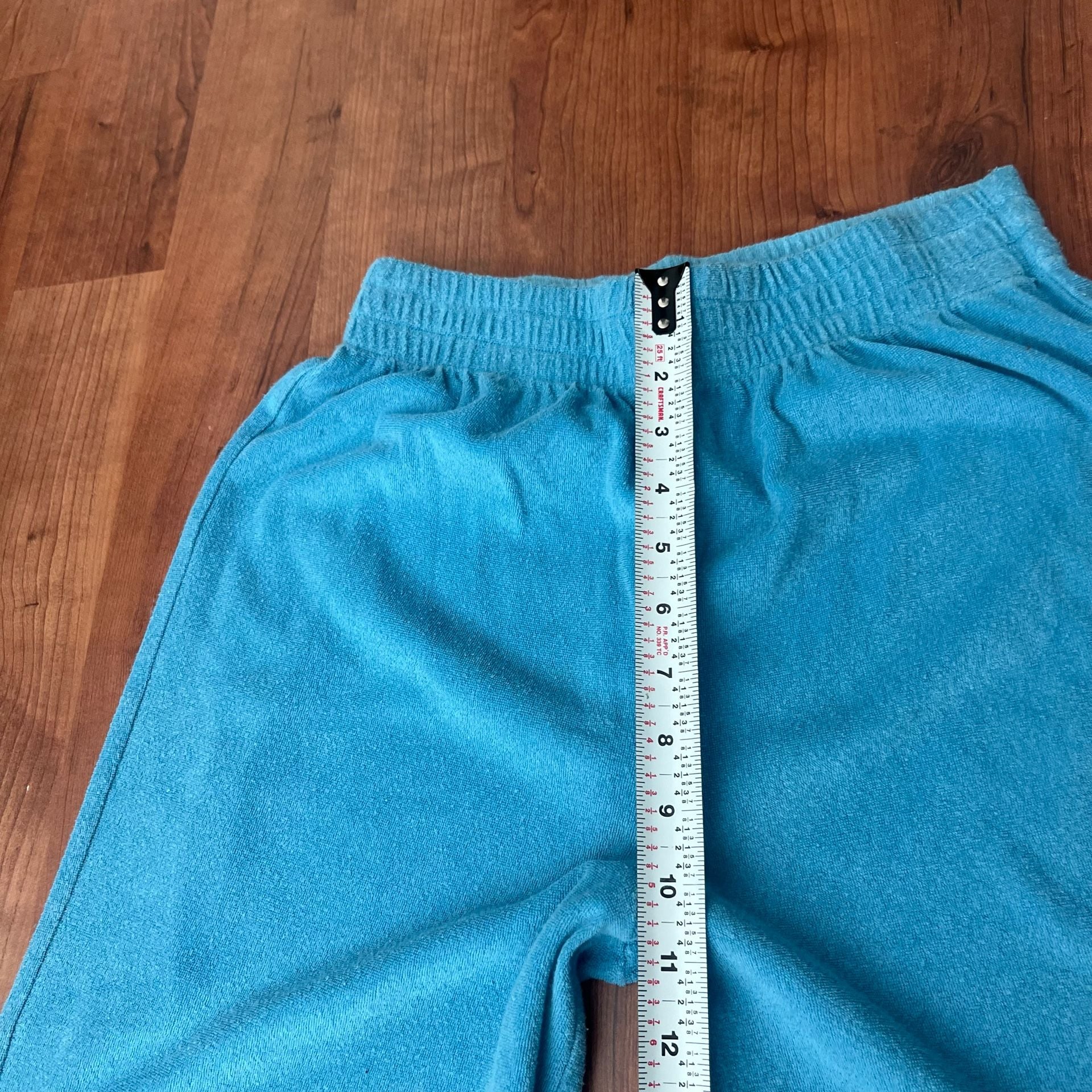Reformation Towel Terry Talia Pants Size S Blue Deadstock Cotton Blend 8