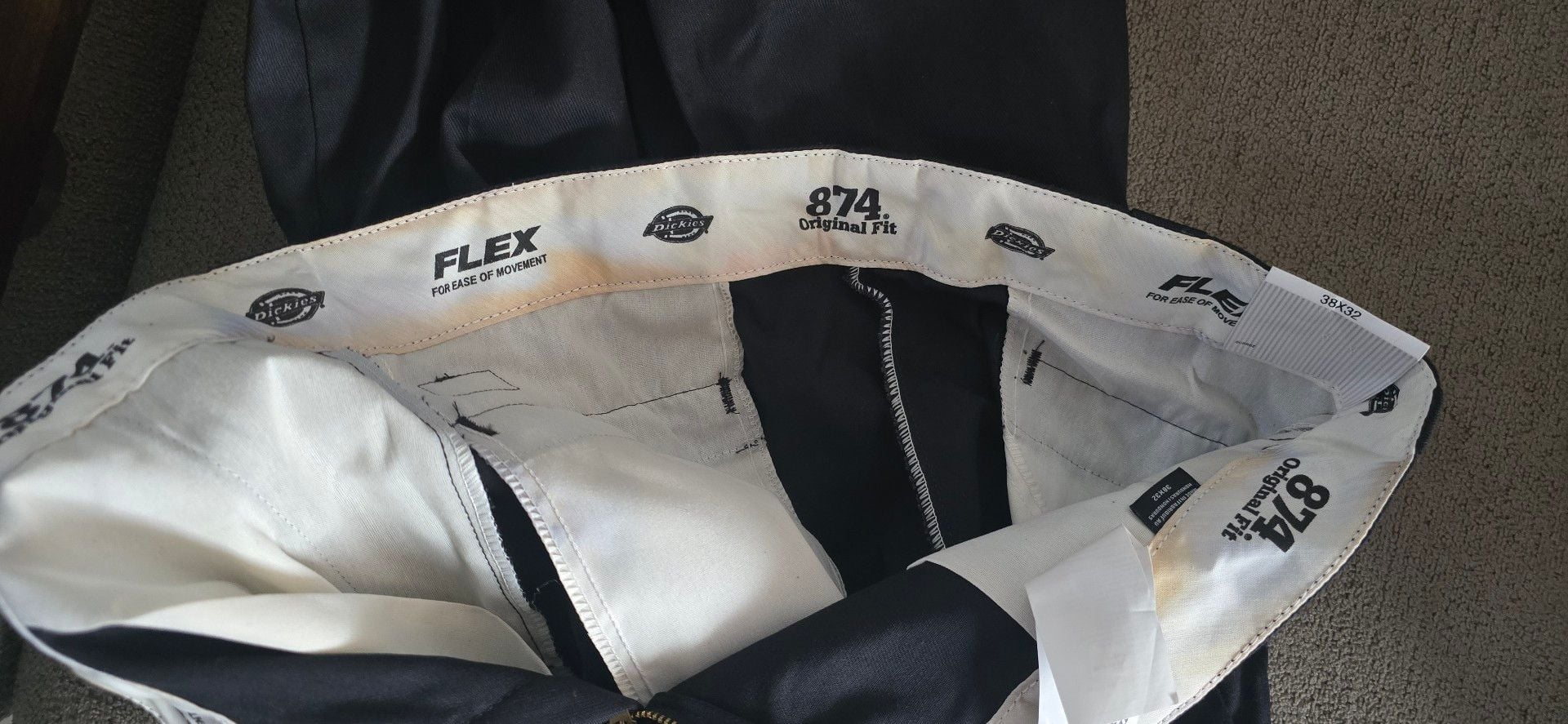 Dickies Original Fit Work Pants 38x32 Black 5