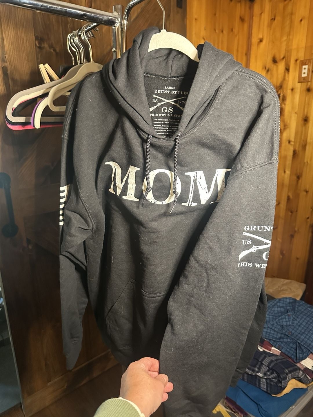 Grunt Style Mom Hoodie Size Large Black 2