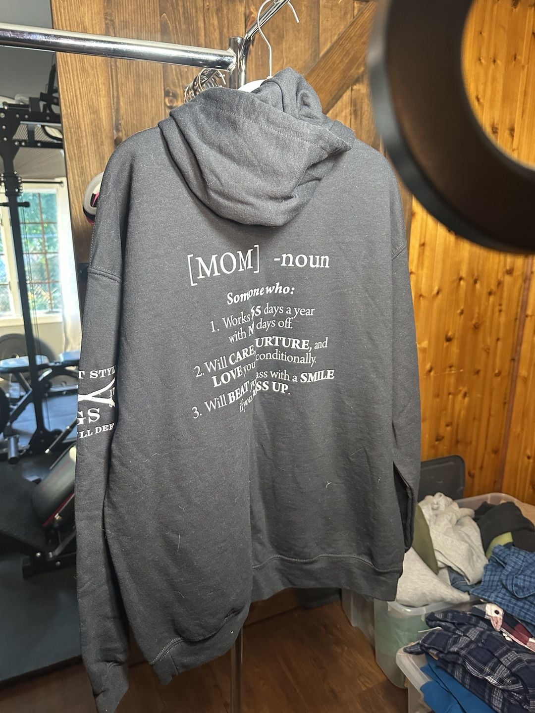 Grunt Style Mom Hoodie Size Large Black 4