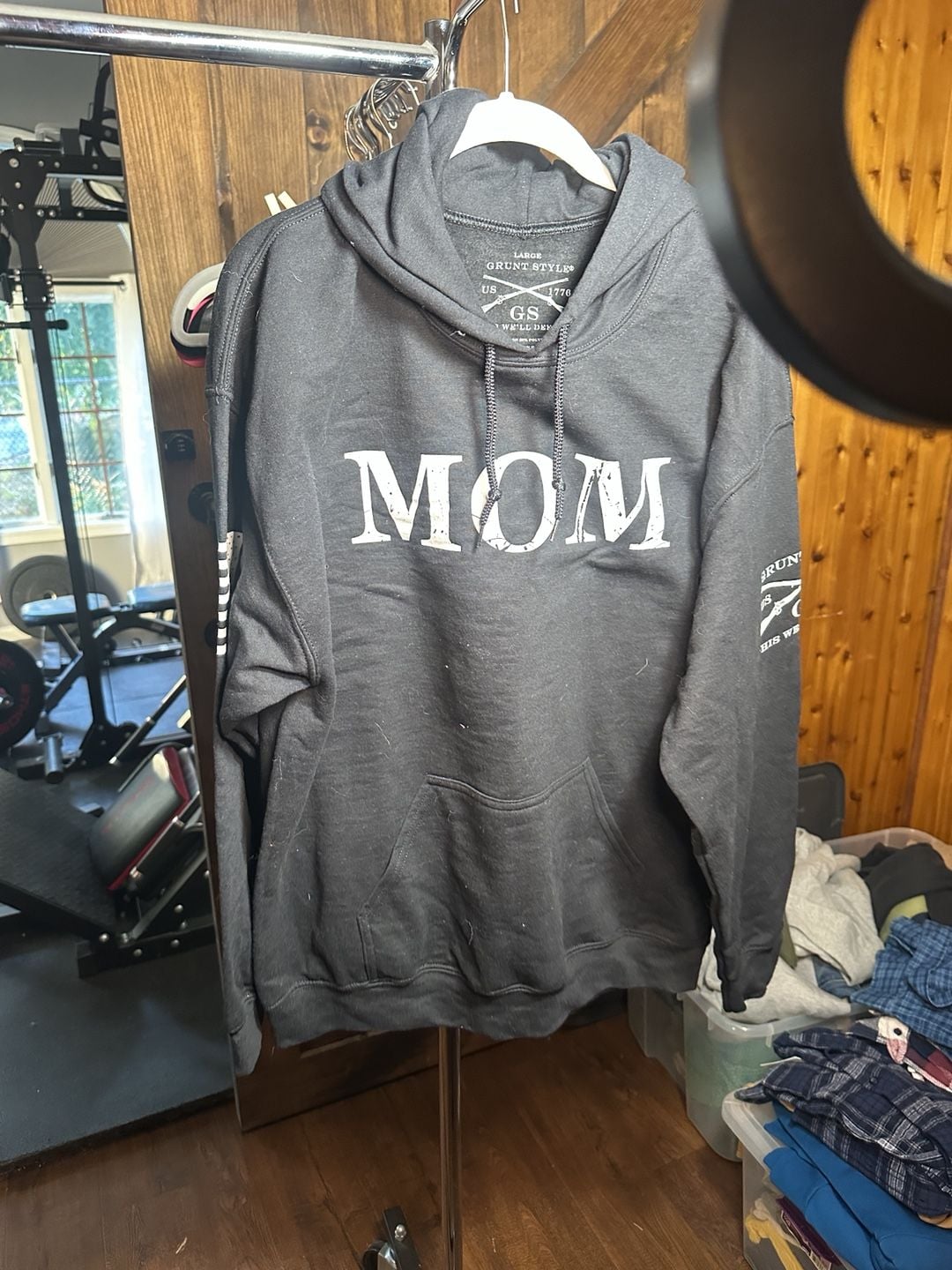 Grunt Style Mom Hoodie Size Large Black 5