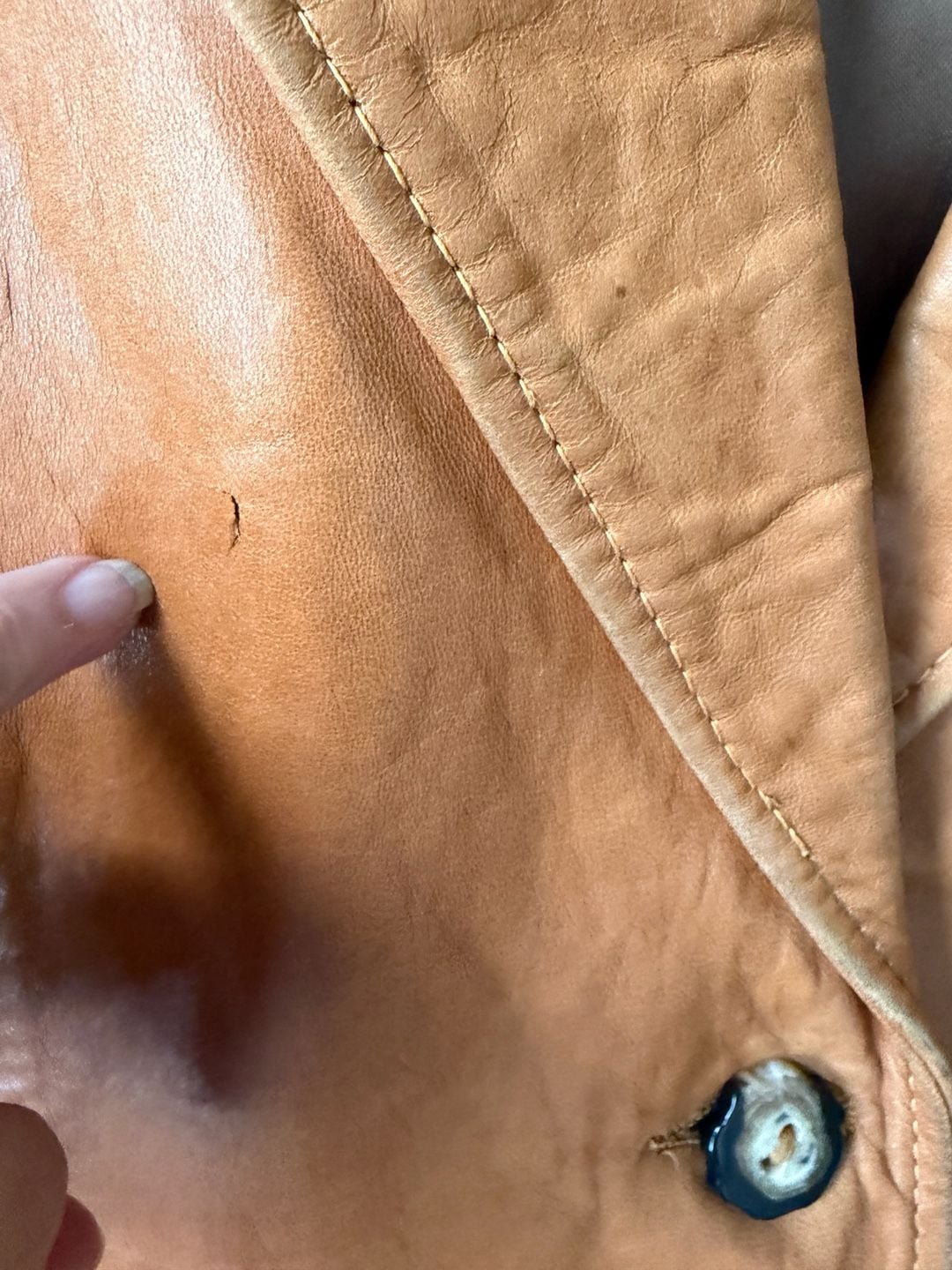 Wild West Leather Vintage Leather Blazer Jacket Tan Brown 12