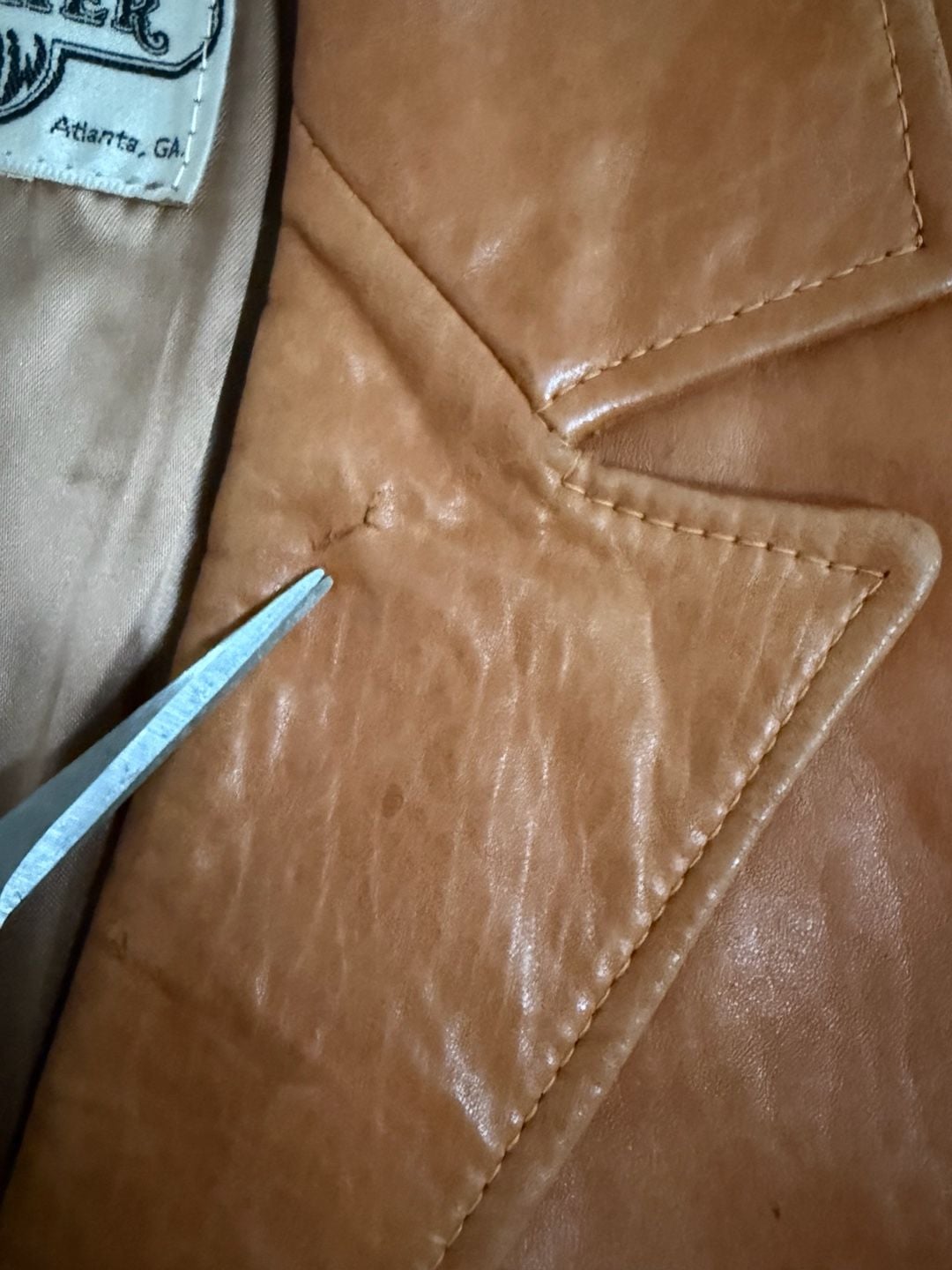 Wild West Leather Vintage Leather Blazer Jacket Tan Brown 16