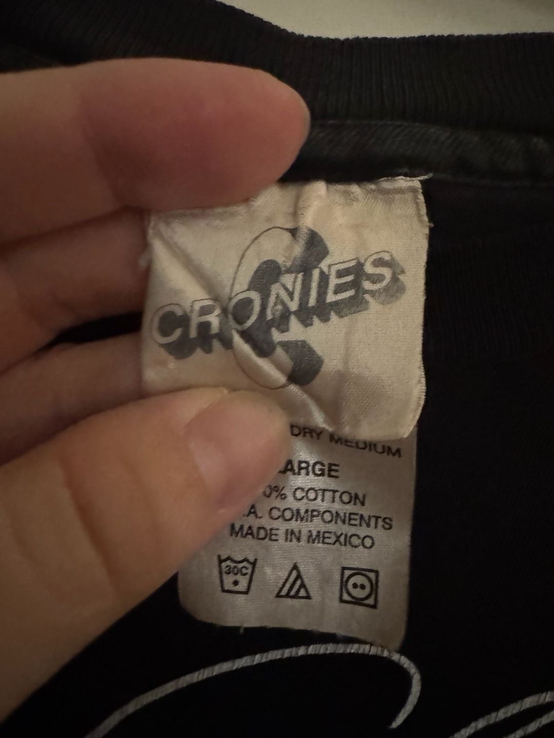 Cronies Alan Jackson Concert T-Shirt Size Large Black Cotton 4