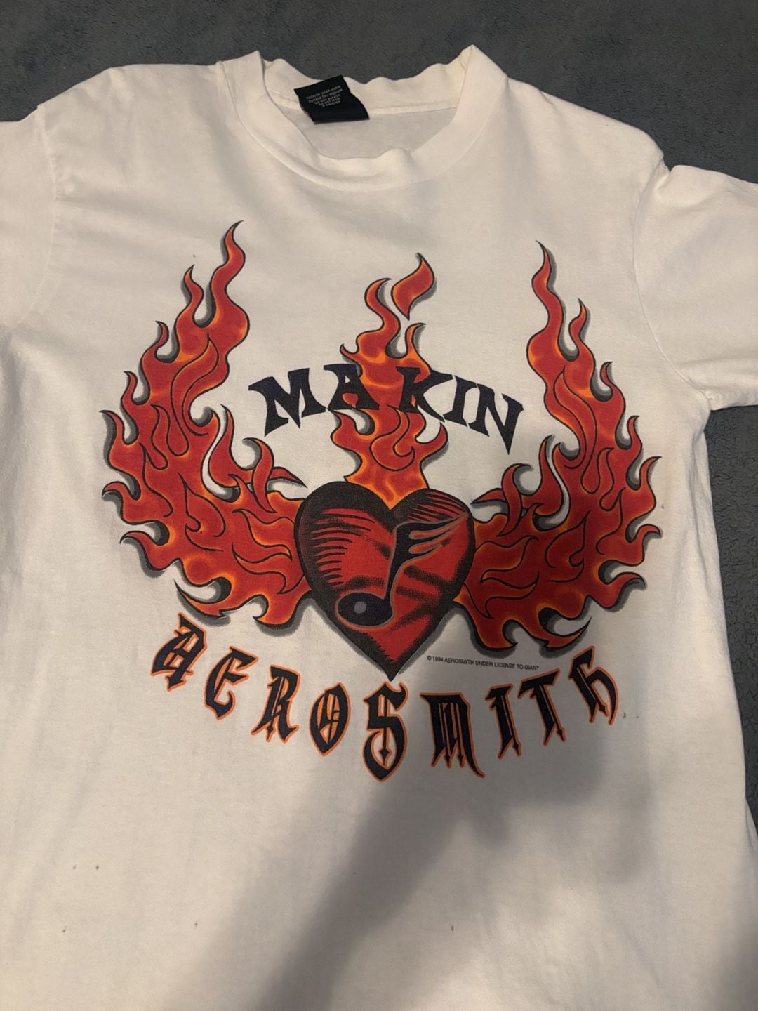Vintage 1994 Aerosmith Get A Grip Tour T-Shirt White Band Tee 3