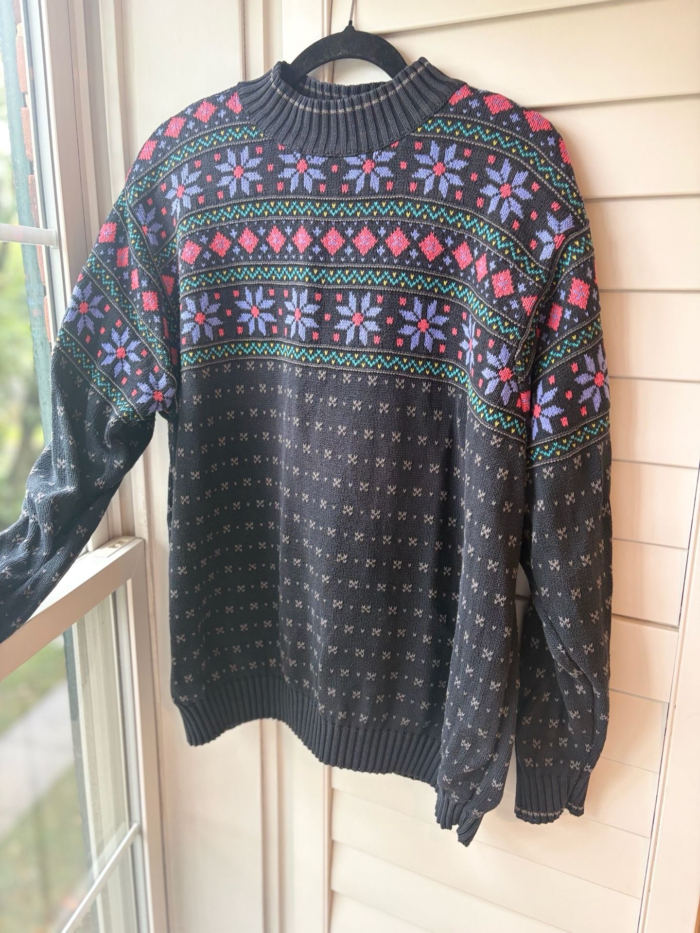 VTG Fair Isle Knit Sweater Granola Girl Fisherman’s Daughter Cottagecore 3