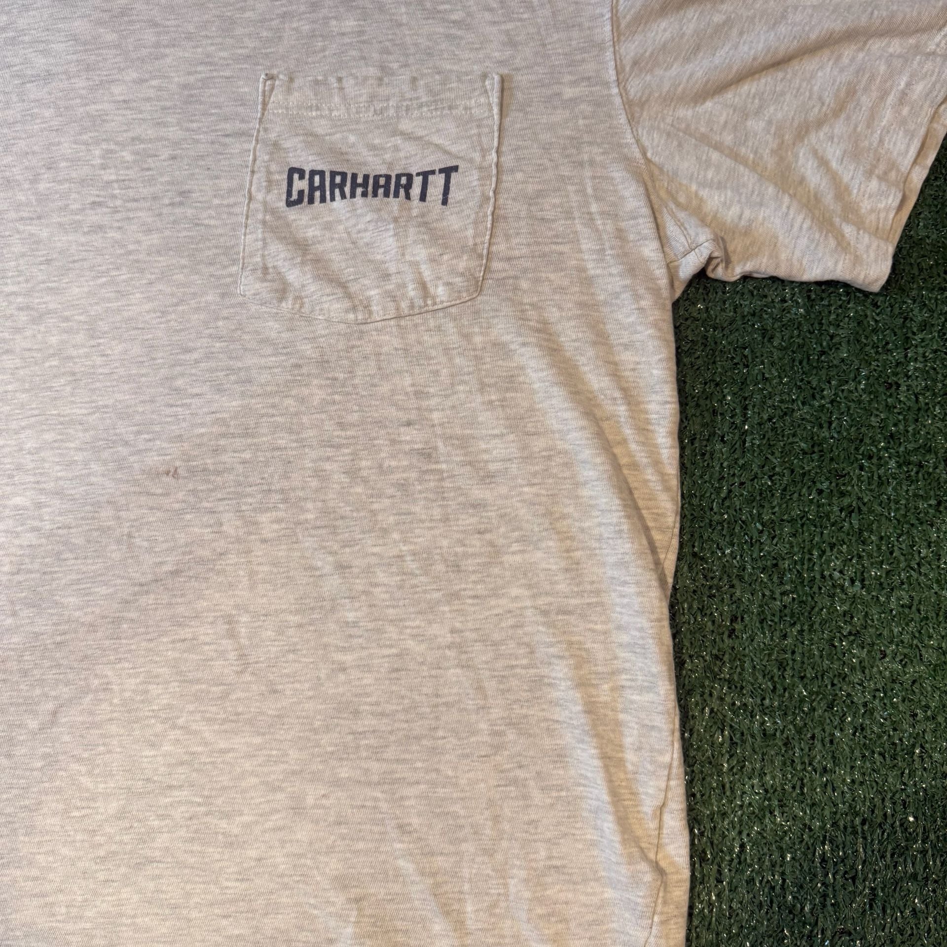 Carhartt Pocket T-Shirt Size L Gray Heather 3