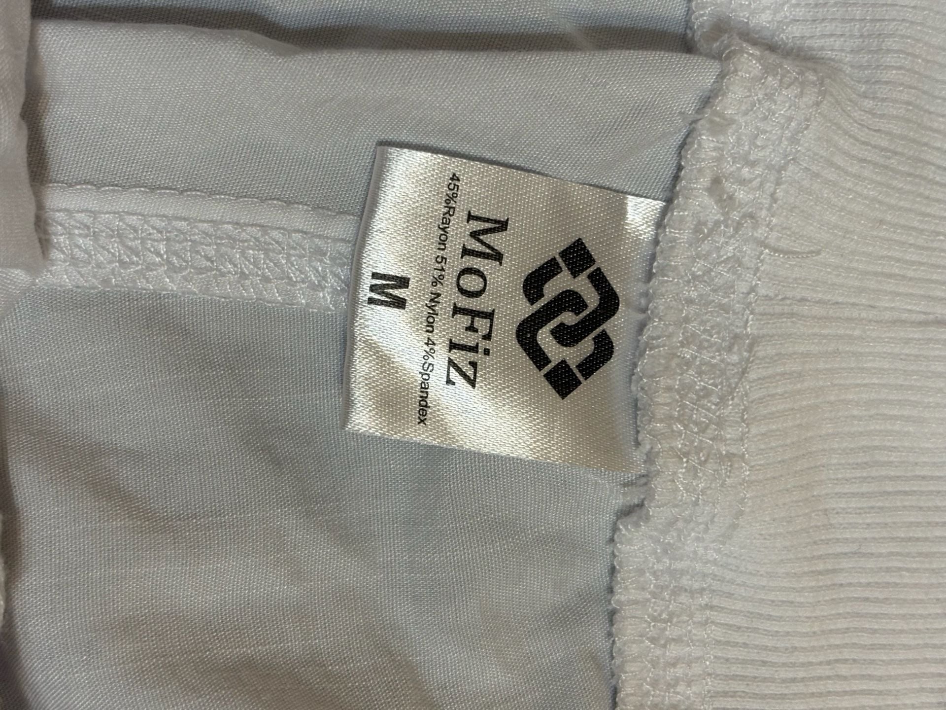 MoFiz Cargo Pants Size M White Wide Leg Drawstring 3