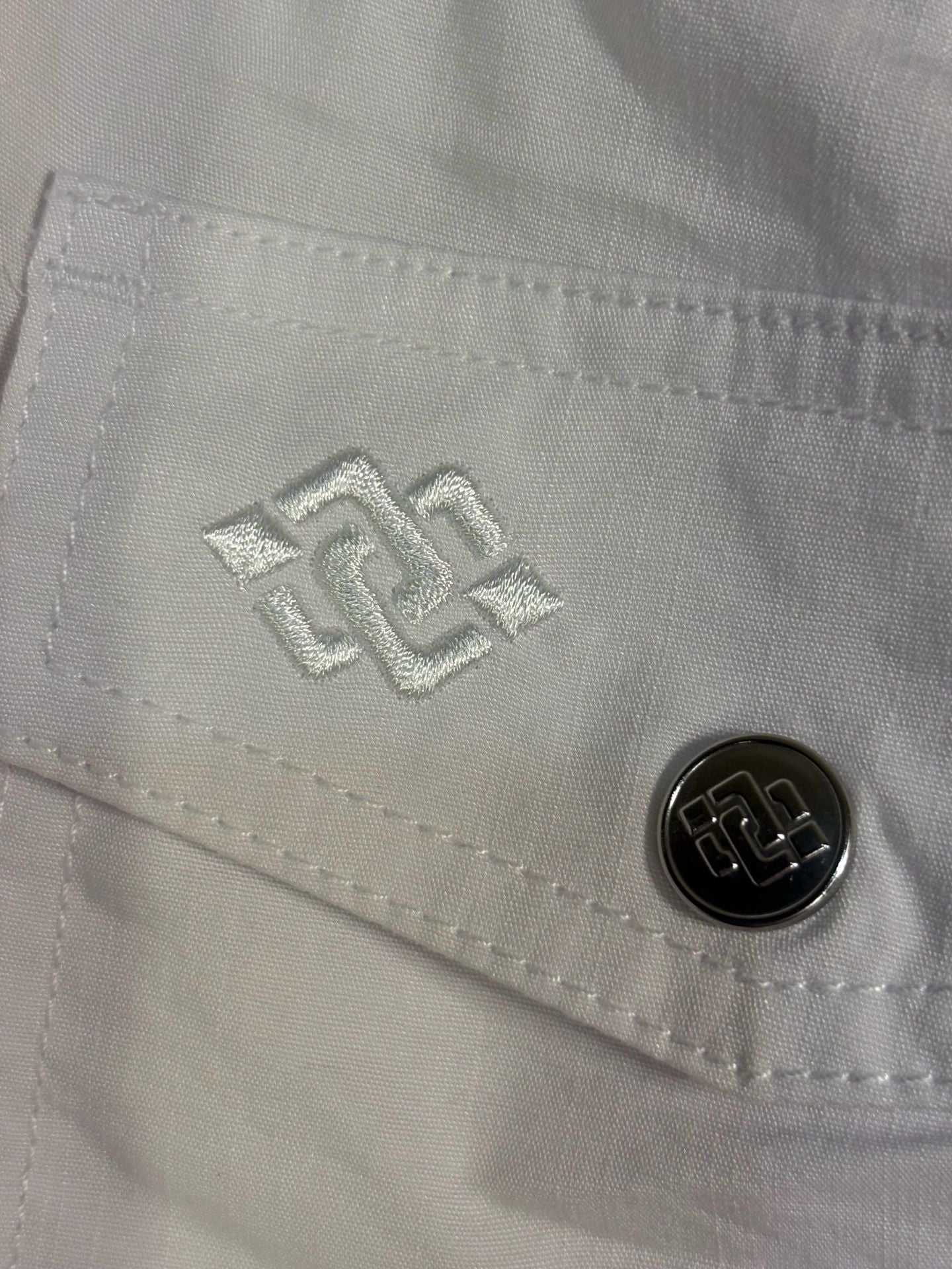 MoFiz Cargo Pants Size M White Wide Leg Drawstring 4