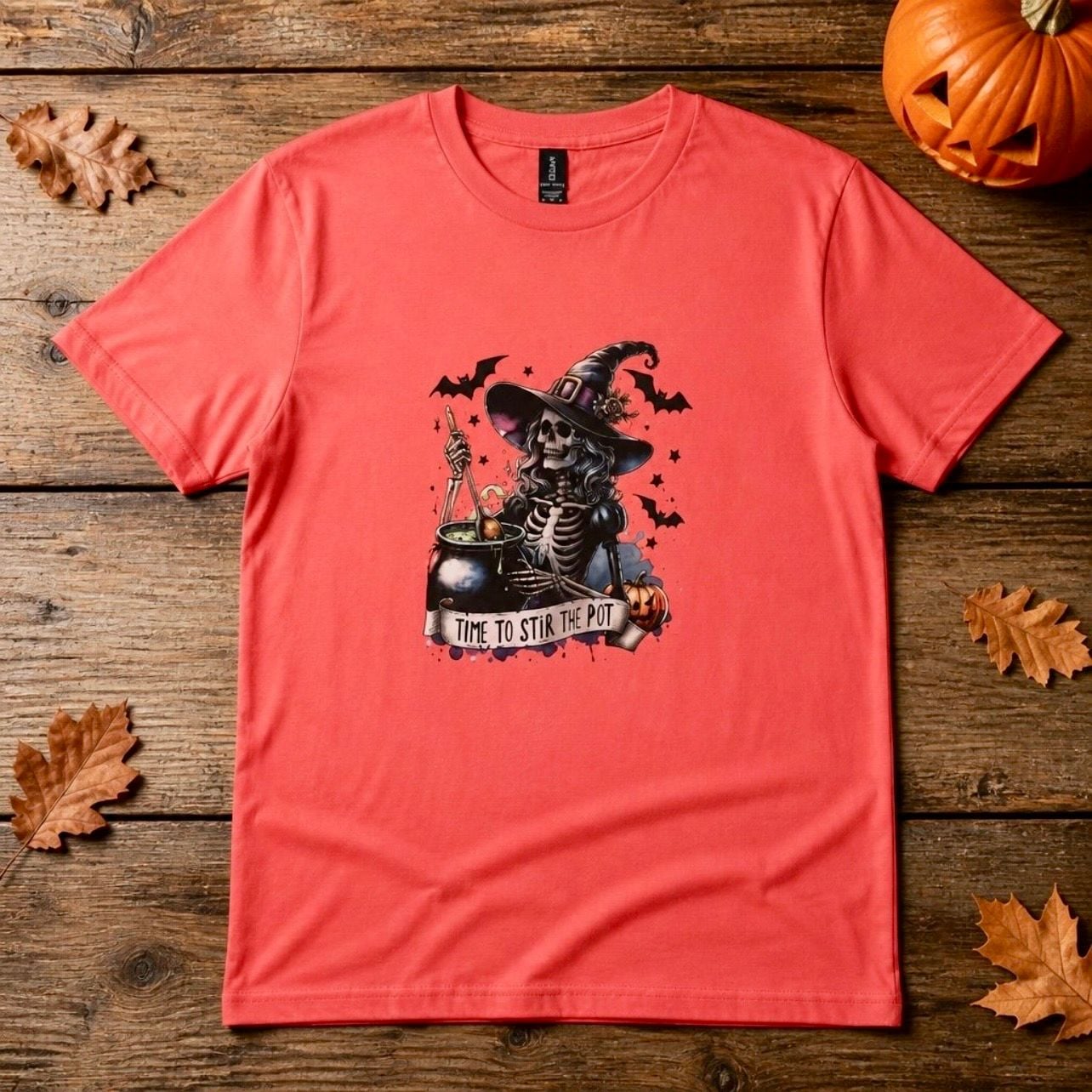 Time To Stir The Pot Halloween T-Shirt Red XL 5