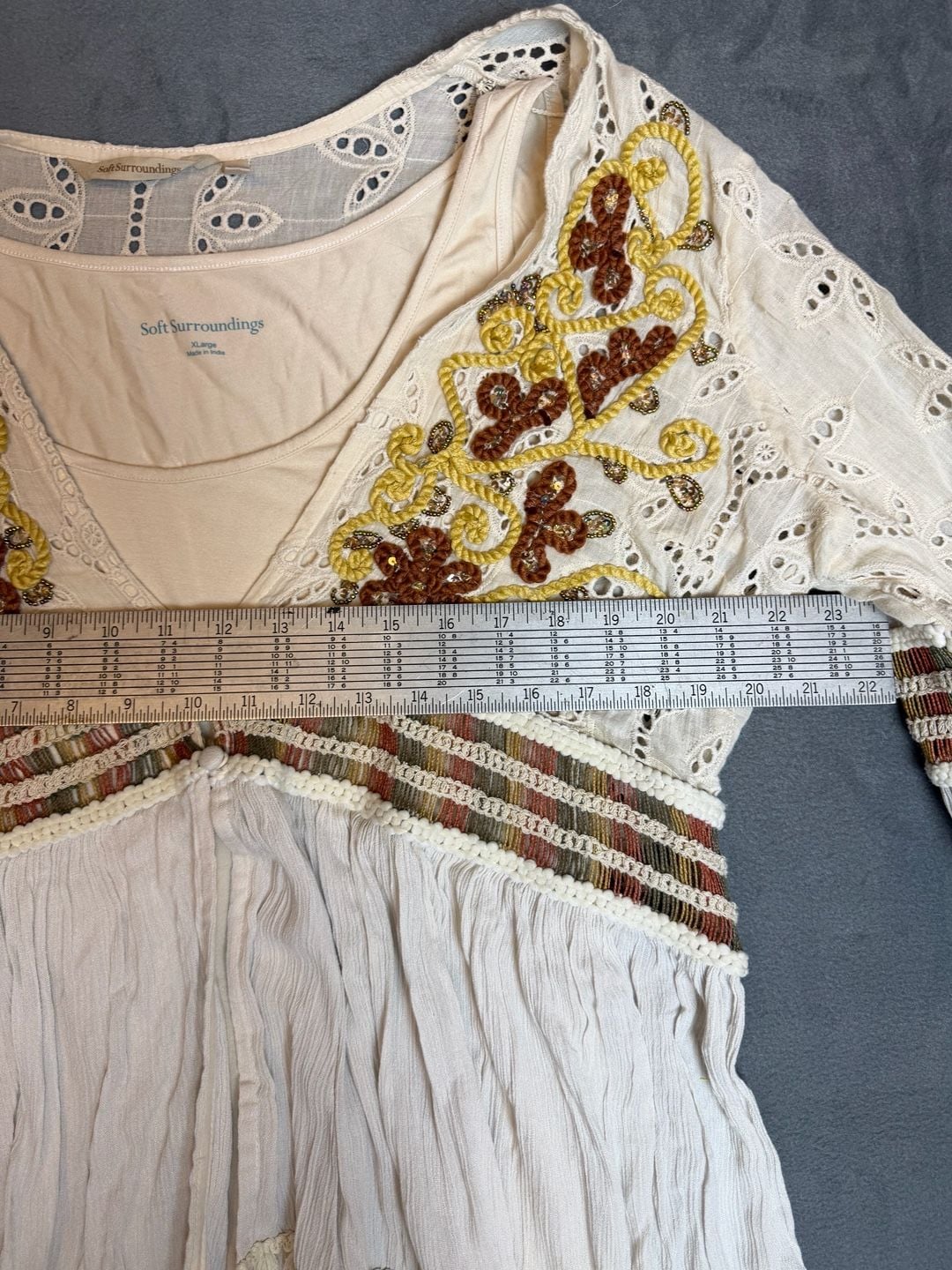 Soft Surroundings Embroidered Tunic Size XLarge 8