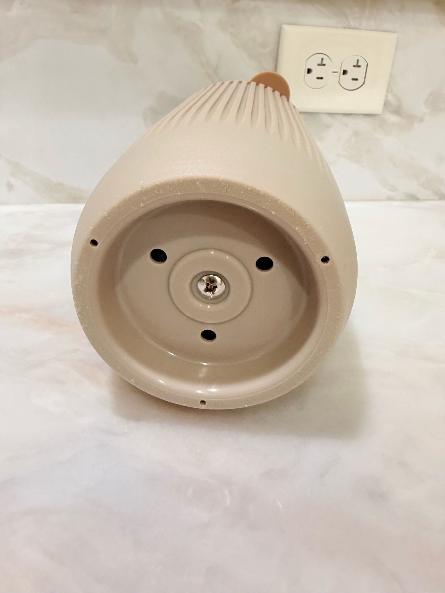 Kitchen Utensil Holder Knife Caddy Beige Ribbed 3