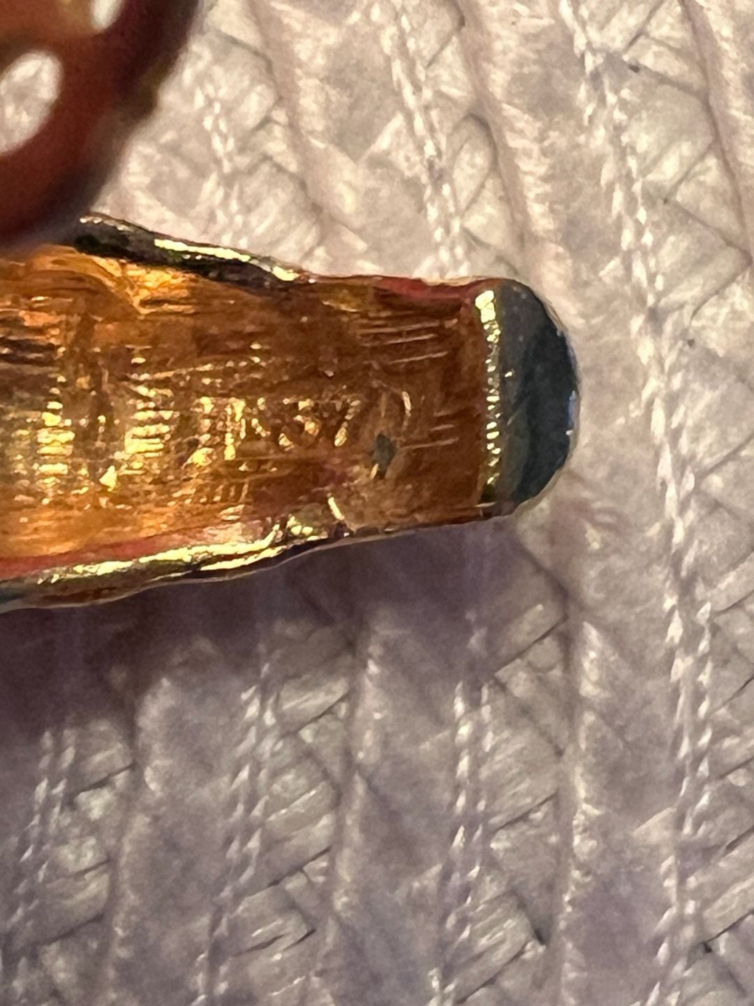 Monet Gold Tone Ribbed Dome Clip On Earrings Vintage 7