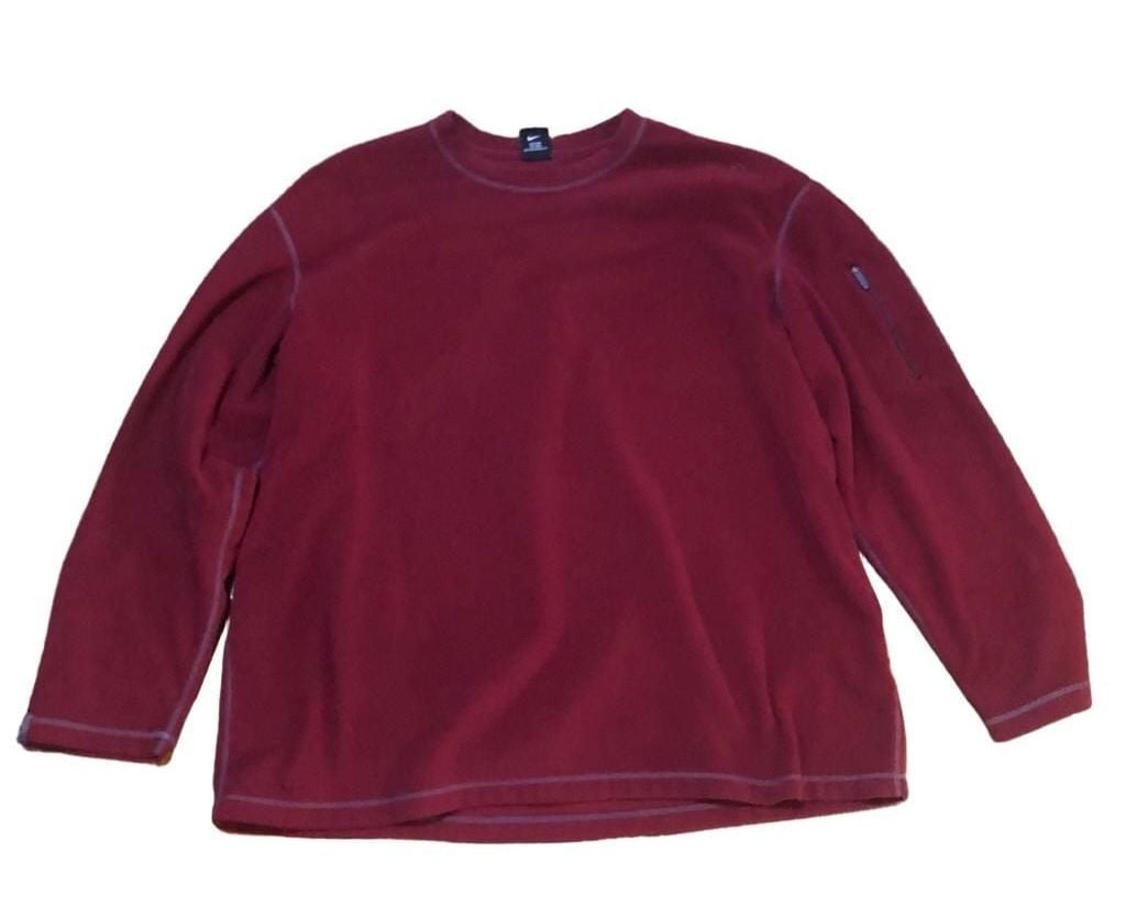 Nike ACG Therma-Fit Fleece Sweatshirt Size XXL Burgundy 2