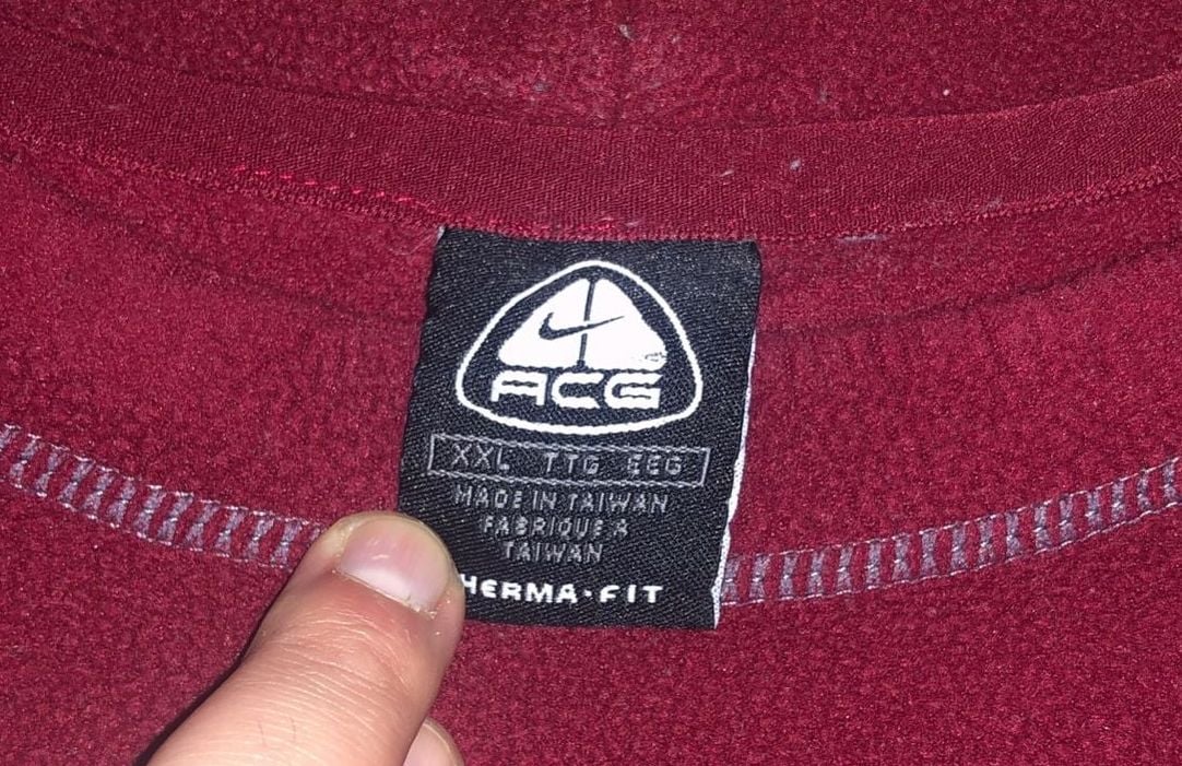 Nike ACG Therma-Fit Fleece Sweatshirt Size XXL Burgundy 4