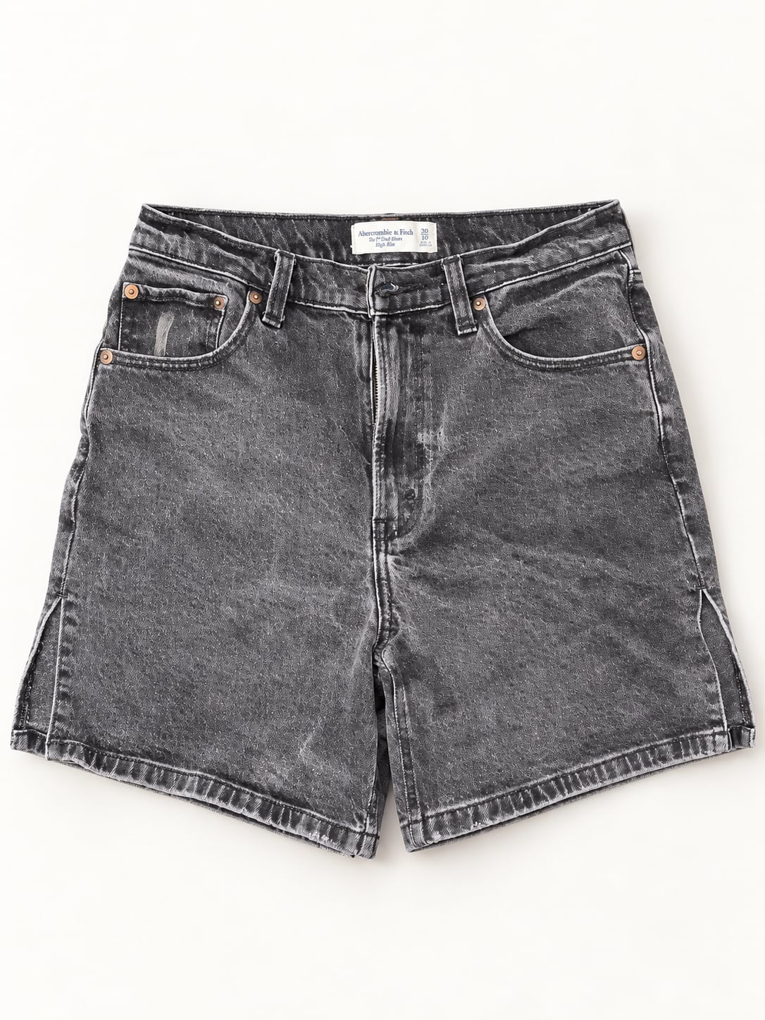 Abercrombie & Fitch The 90s Dad Short Size 30/10 Black Denim 2