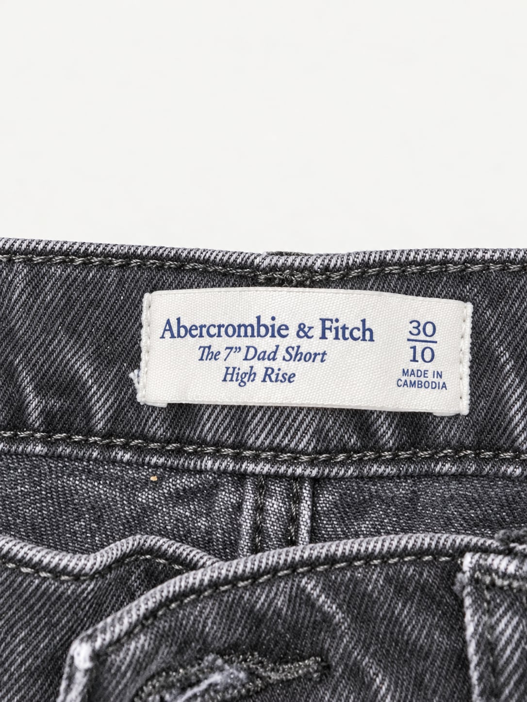 Abercrombie & Fitch The 90s Dad Short Size 30/10 Black Denim 4