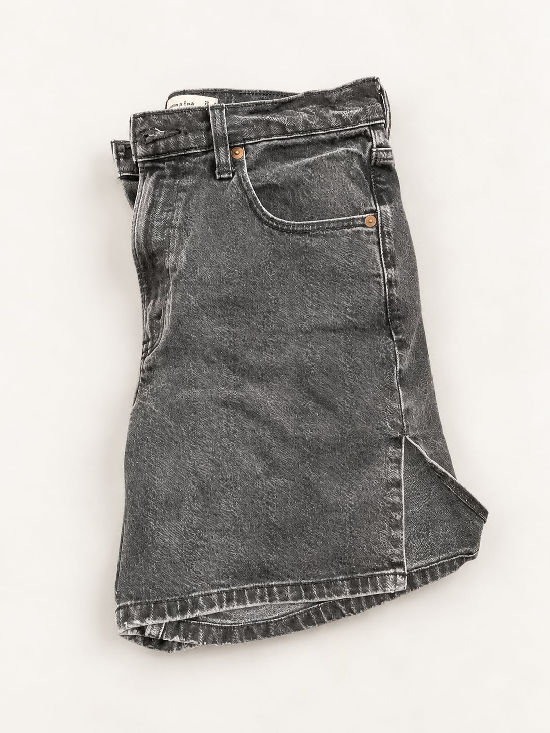Abercrombie & Fitch The 90s Dad Short Size 30/10 Black Denim 6