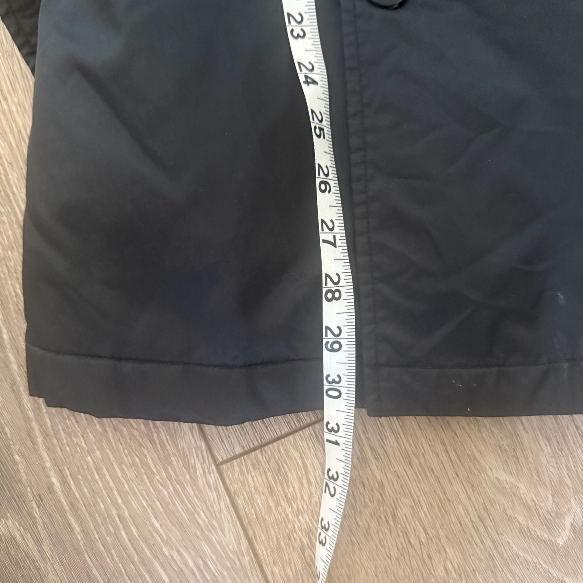 Faconnable Trench Coat Size S Black Double Breasted Jacket 7