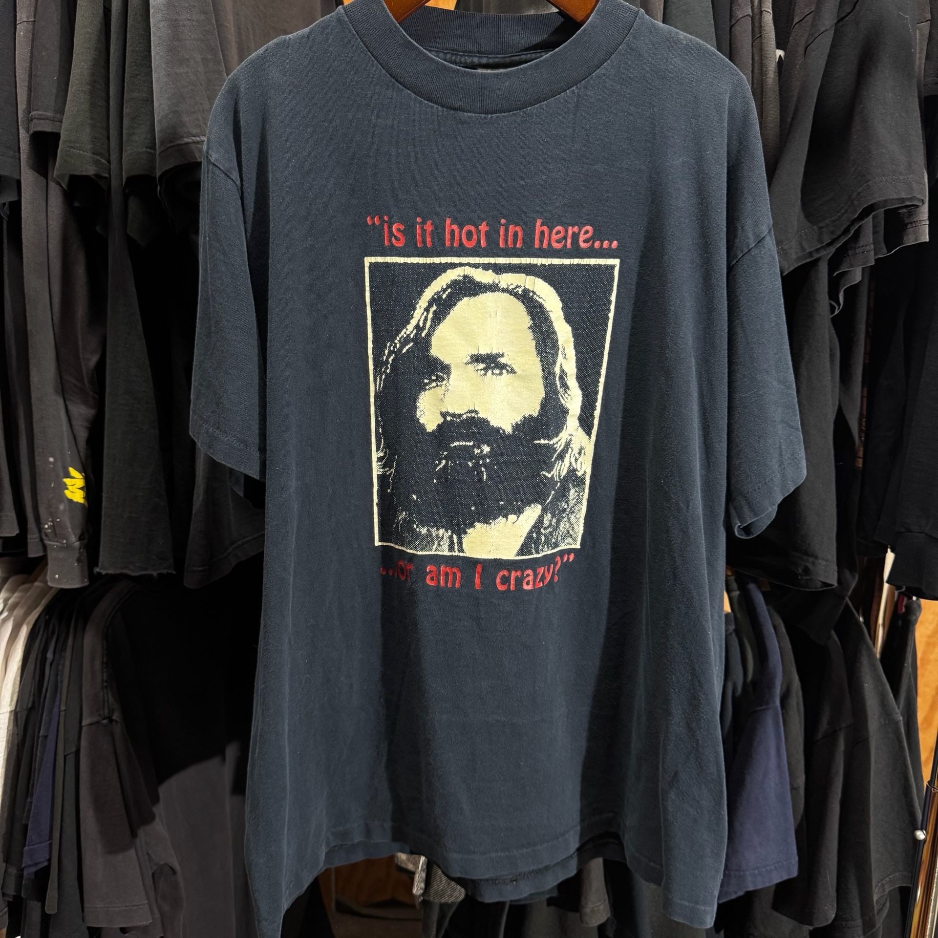 Balzout Vintage Charles Manson Is It Hot In Here Or Am I Crazy XL Shirt 3