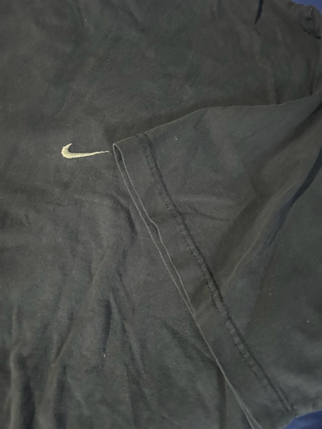 Nike Vintage T-Shirt Black Embroidered Swoosh Logo Size XL 3