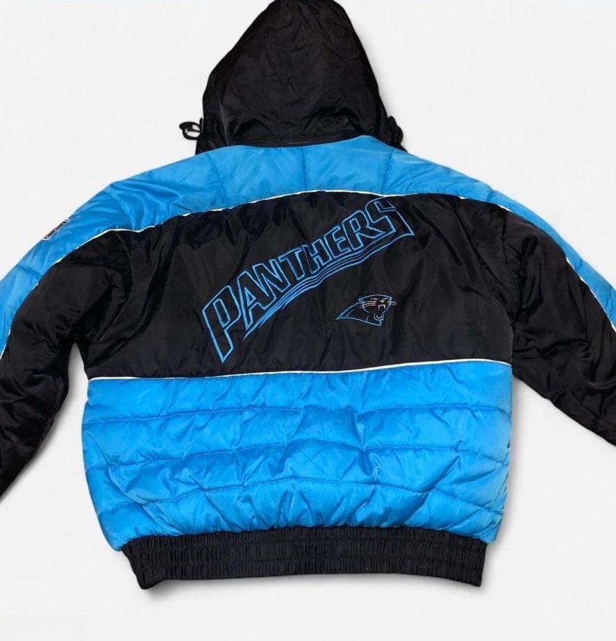NFL Carolina Panthers Puffer Jacket Blue Black 3