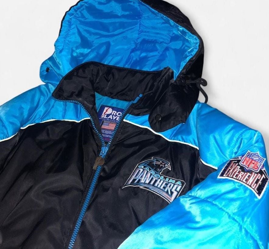 NFL Carolina Panthers Puffer Jacket Blue Black 5