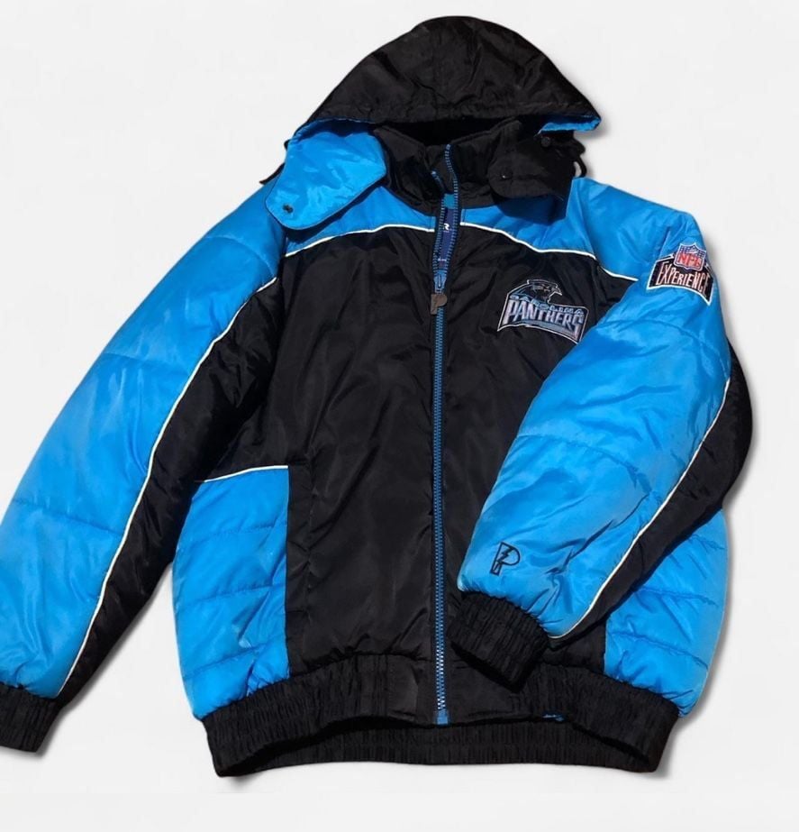 NFL Carolina Panthers Puffer Jacket Blue Black 4