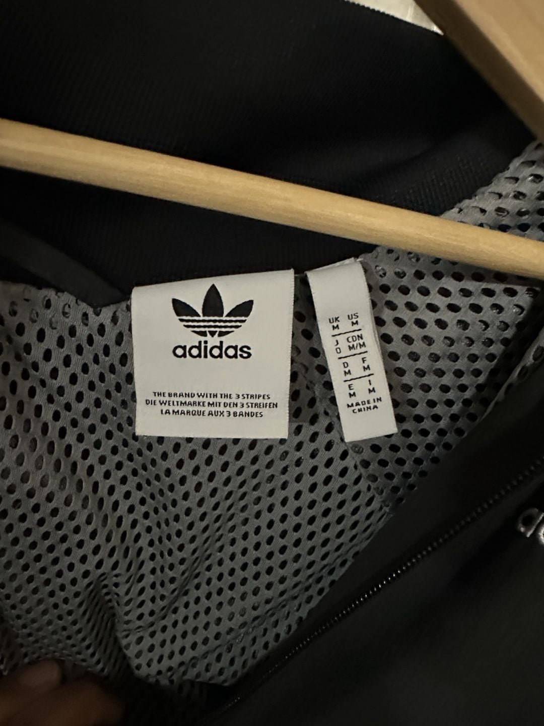 Adidas Originals Track Jacket Size M Black Gray Full Zip 4