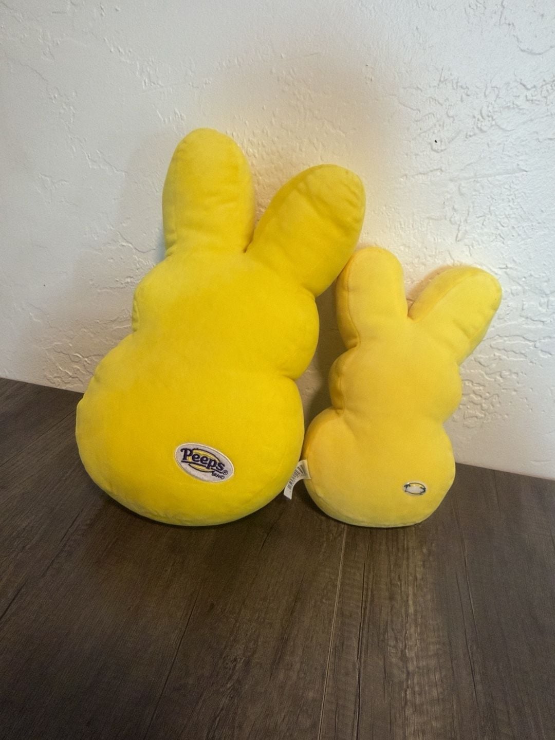 Peeps Yellow Bunny Plush Stuffed Animal Toy Lot of 2 3