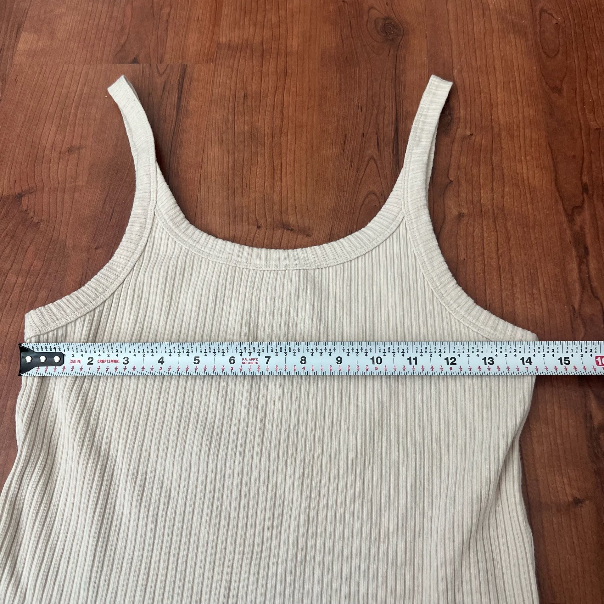 Reformation Ribbed Tank Top Size S Cream Tencel Cotton 7