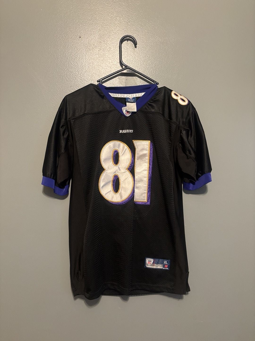 Reebok NFL Baltimore Ravens Boldin 81 XL-X-Large Jersey Black 2