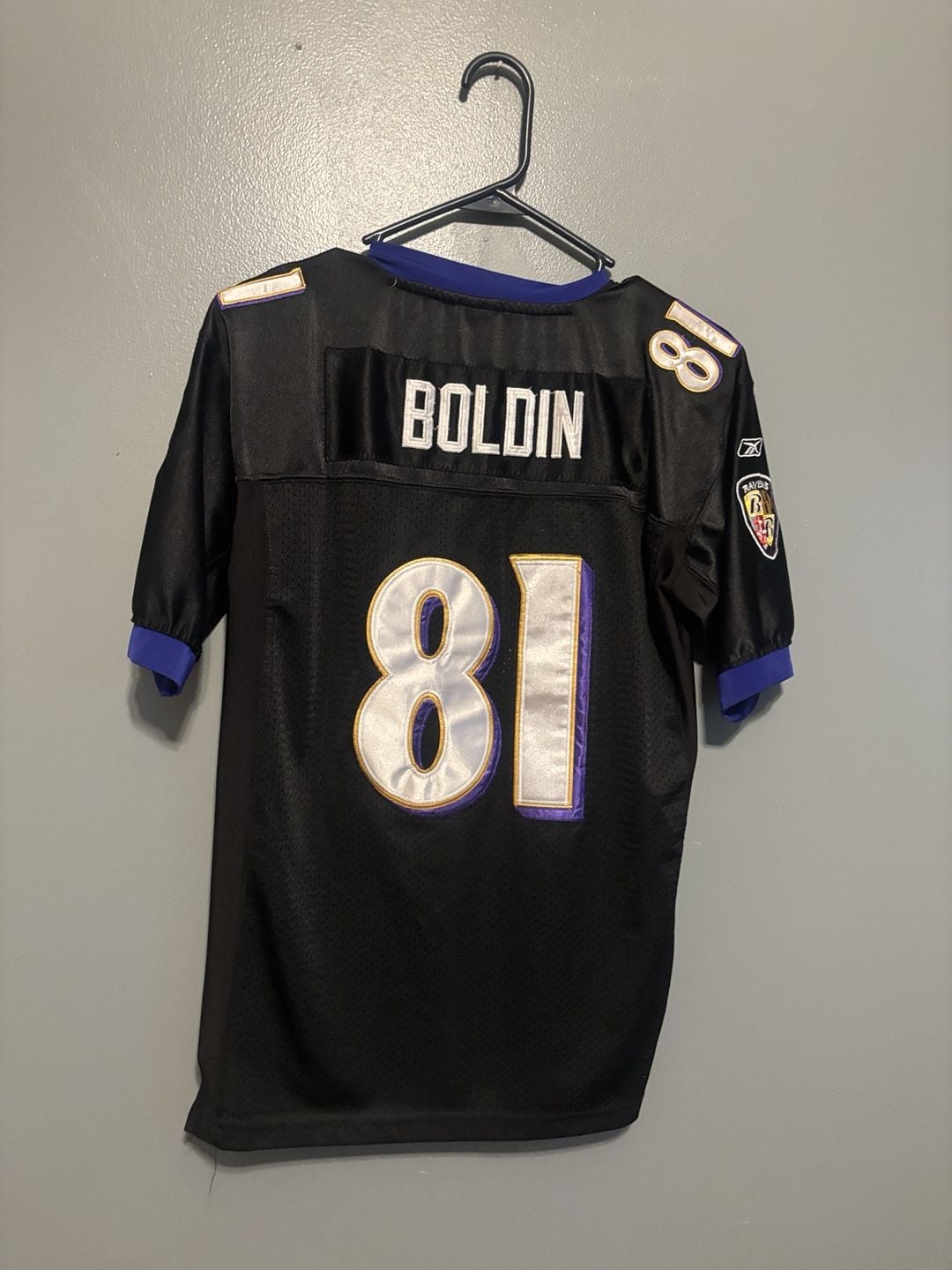 Reebok NFL Baltimore Ravens Boldin 81 XL-X-Large Jersey Black 3
