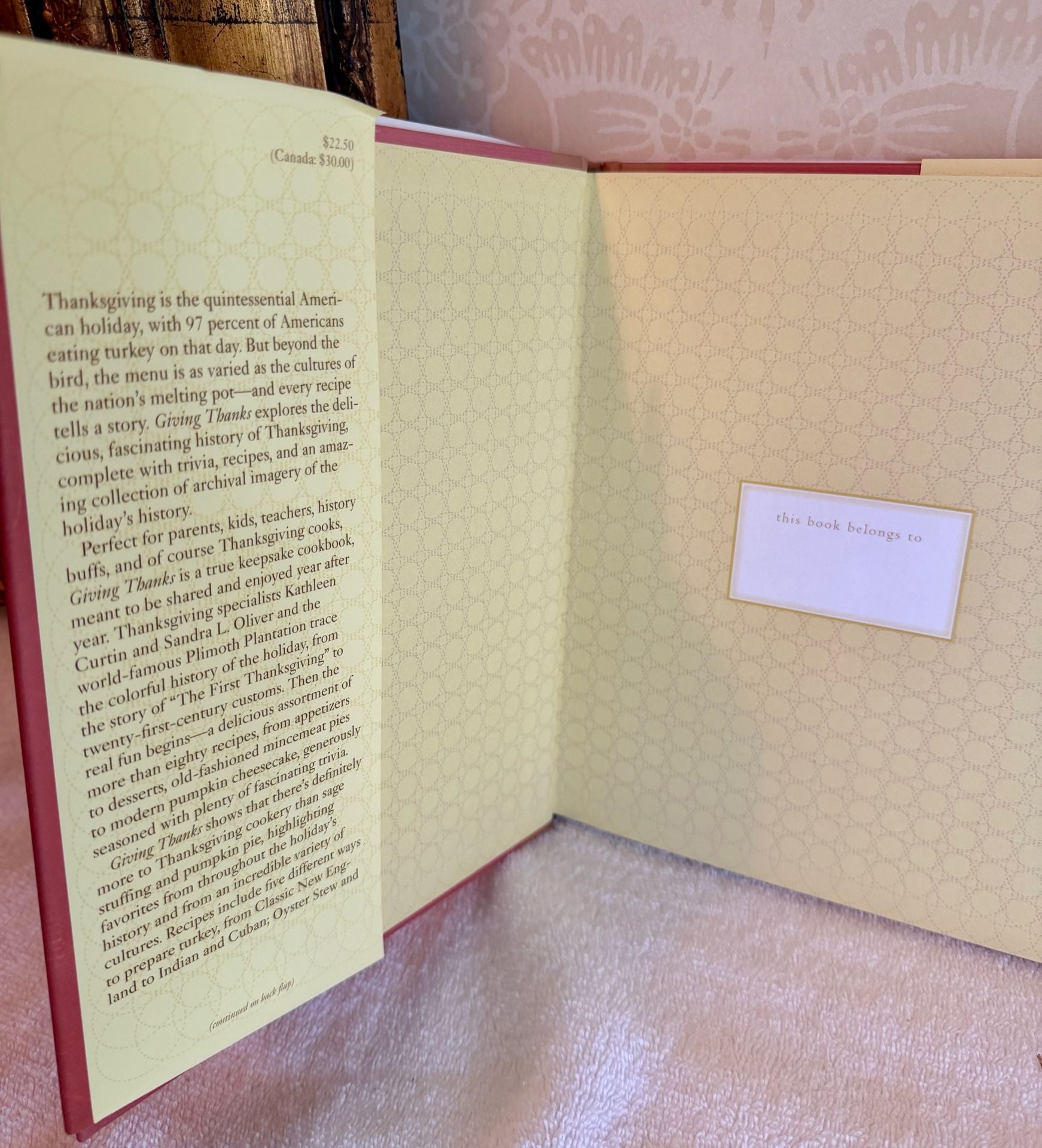 Giving Thanks – 2005 1st Edition Hardcover Cookbook – Thanksgiving 5