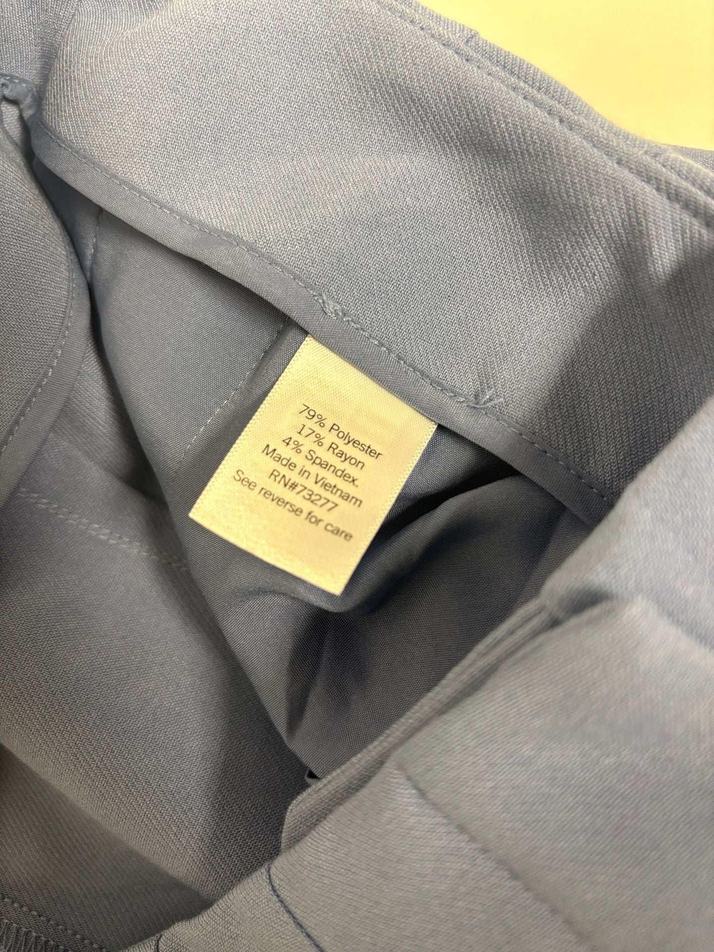 Nine West Tapered Pants Size 8 Blue Polyester Blend 4