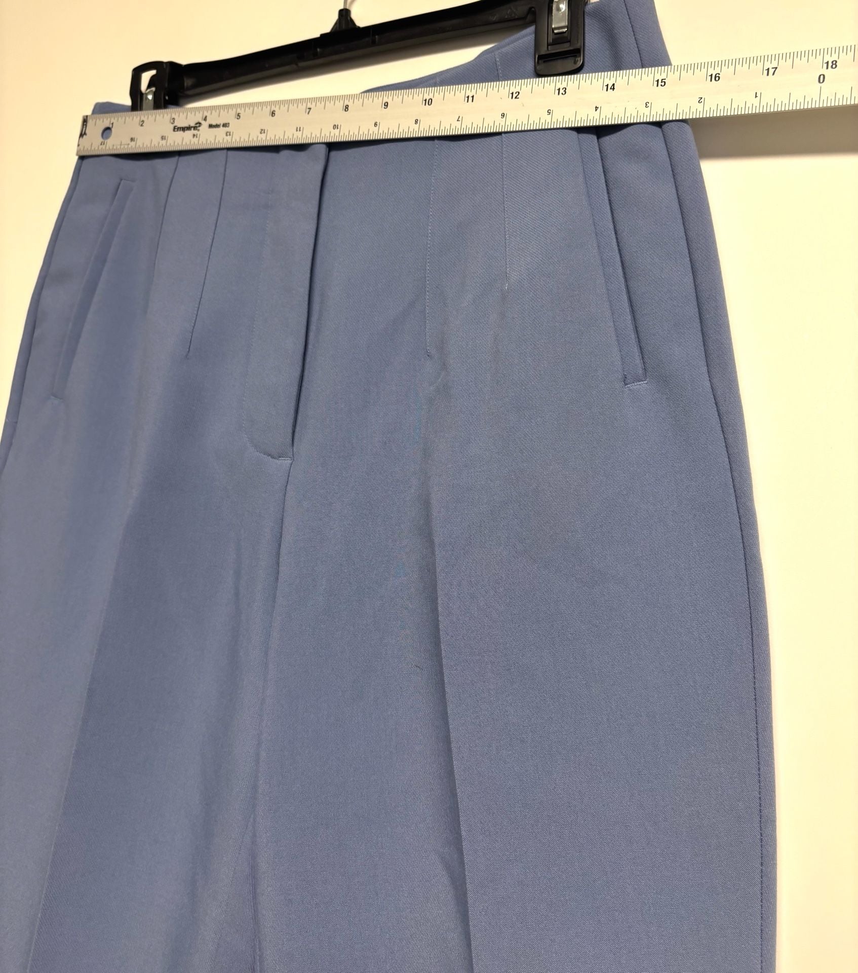 Nine West Tapered Pants Size 8 Blue Polyester Blend 5
